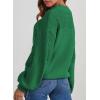 imageDokotoo Womens Casual Long Sleeve Sweaters Loose Crewneck Knit Solid Pullover Sweater Jumper TopsDark Green