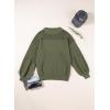 imageDokotoo Womens Casual Long Sleeve Sweaters Loose Crewneck Knit Solid Pullover Sweater Jumper TopsGreen