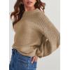 imageDokotoo Womens Casual Long Sleeve Sweaters Loose Crewneck Knit Solid Pullover Sweater Jumper TopsKhaki