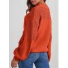 imageDokotoo Womens Casual Long Sleeve Sweaters Loose Crewneck Knit Solid Pullover Sweater Jumper TopsOrange