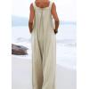imageDokotoo Womens Casual Loose Overalls Jumpsuits Adjustable Straps Wide Leg Long Pant Rompers With Pockets