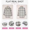 imageDokotoo Womens Casual Plaid Button Down Long Sleeve Shirts Flannel Shacket Jacket CoatsA Brown