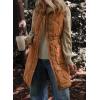 imageDokotoo Womens Casual Winter Long Puffer Vest Stand Collar Sleeveless Puffy Jackets Coat with PocketsCamel
