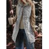 imageDokotoo Womens Casual Winter Long Puffer Vest Stand Collar Sleeveless Puffy Jackets Coat with PocketsDark Gray
