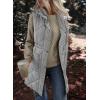 imageDokotoo Womens Casual Winter Long Puffer Vest Stand Collar Sleeveless Puffy Jackets Coat with PocketsDark Gray