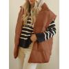 imageDokotoo Womens Casual Winter Oversized Puffer Vest Stand Collar Flysleeve Insulated Padded Puffy Jackets Coat with PocketsChestnut