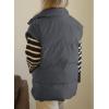 imageDokotoo Womens Casual Winter Oversized Puffer Vest Stand Collar Flysleeve Insulated Padded Puffy Jackets Coat with PocketsDark Grey