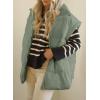 imageDokotoo Womens Casual Winter Oversized Puffer Vest Stand Collar Flysleeve Insulated Padded Puffy Jackets Coat with PocketsLight Green
