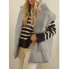 imageDokotoo Womens Casual Winter Oversized Puffer Vest Stand Collar Flysleeve Insulated Padded Puffy Jackets Coat with PocketsMedium Grey