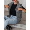 imageDokotoo Womens Casual Winter Puffer Vest Sleeveless Cropped Outerwear Warm Lightweight Stand Collar Down Coats with PocketsGray