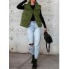 imageDokotoo Womens Casual Winter Puffer Vest Sleeveless Cropped Outerwear Warm Lightweight Stand Collar Down Coats with PocketsGreen