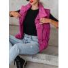 imageDokotoo Womens Casual Winter Puffer Vest Sleeveless Cropped Outerwear Warm Lightweight Stand Collar Down Coats with PocketsRose