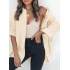 imageDokotoo Womens Color Block Button Down Shirts Long Sleeve Oversized Boyfriend Blouses Tops1 Apricot
