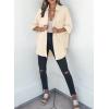 imageDokotoo Womens Color Block Button Down Shirts Long Sleeve Oversized Boyfriend Blouses Tops1 Apricot