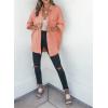 imageDokotoo Womens Color Block Button Down Shirts Long Sleeve Oversized Boyfriend Blouses Tops1 Orange