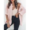 imageDokotoo Womens Color Block Button Down Shirts Long Sleeve Oversized Boyfriend Blouses Tops1 Pink