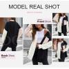 imageDokotoo Womens Color Block Button Down Shirts Long Sleeve Oversized Boyfriend Blouses Tops2 Black