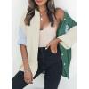 imageDokotoo Womens Color Block Button Down Shirts Long Sleeve Oversized Boyfriend Blouses Tops2 Green