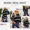 imageDokotoo Womens Color Block Sweaters Long Sleeve Crewneck Pullover Knit Jumper TopsA2 Black