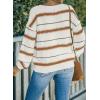 imageDokotoo Womens Color Block Sweaters Long Sleeve Crewneck Pullover Knit Jumper TopsA3 Brown