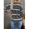 imageDokotoo Womens Color Block Sweaters Long Sleeve Crewneck Pullover Knit Jumper TopsA3 Grey