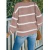 imageDokotoo Womens Color Block Sweaters Long Sleeve Crewneck Pullover Knit Jumper TopsA3 Pink
