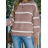 imageDokotoo Womens Color Block Sweaters Long Sleeve Crewneck Pullover Knit Jumper TopsA3 Pink