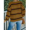 imageDokotoo Womens Color Block Sweaters Long Sleeve Crewneck Pullover Knit Jumper TopsA4 Brown