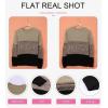 imageDokotoo Womens Color Block Sweaters Long Sleeve Crewneck Pullover Knit Jumper TopsD Offwhite