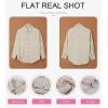 imageDokotoo Womens Corduroy Button Down Shirts Boyfriend Long Sleeve Oversized Blouses Tops0 Beige