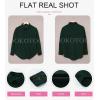 imageDokotoo Womens Corduroy Button Down Shirts Boyfriend Long Sleeve Oversized Blouses Tops1 Green01