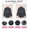 imageDokotoo Womens Corduroy Button Down Shirts Boyfriend Long Sleeve Oversized Blouses Tops1 Grey