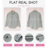 imageDokotoo Womens Corduroy Button Down Shirts Boyfriend Long Sleeve Oversized Blouses Tops1 Grey01