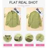 imageDokotoo Womens Corduroy Button Down Shirts Boyfriend Long Sleeve Oversized Blouses Tops1 Light Green