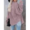 imageDokotoo Womens Corduroy Button Down Shirts Boyfriend Long Sleeve Oversized Blouses Tops1 Light Purple