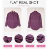 imageDokotoo Womens Corduroy Button Down Shirts Boyfriend Long Sleeve Oversized Blouses Tops1 Purple