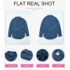 imageDokotoo Womens Corduroy Button Down Shirts Boyfriend Long Sleeve Oversized Blouses Tops1 Sky Blue
