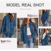 imageDokotoo Womens Corduroy Button Down Shirts Boyfriend Long Sleeve Oversized Blouses Tops1 Sky Blue