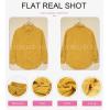 imageDokotoo Womens Corduroy Button Down Shirts Boyfriend Long Sleeve Oversized Blouses Tops1 Yellow