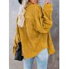 imageDokotoo Womens Corduroy Button Down Shirts Boyfriend Long Sleeve Oversized Blouses Tops1 Yellow