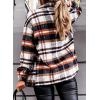 imageDokotoo Womens Corduroy Button Down Shirts Boyfriend Long Sleeve Oversized Blouses Tops2 Blue