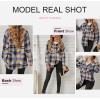imageDokotoo Womens Corduroy Button Down Shirts Boyfriend Long Sleeve Oversized Blouses Tops2 Blue01