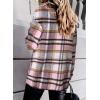 imageDokotoo Womens Corduroy Button Down Shirts Boyfriend Long Sleeve Oversized Blouses Tops2 Pink