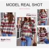 imageDokotoo Womens Corduroy Button Down Shirts Boyfriend Long Sleeve Oversized Blouses Tops2a Red