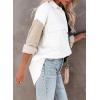 imageDokotoo Womens Corduroy Button Down Shirts Boyfriend Long Sleeve Oversized Blouses TopsC Black