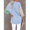 imageDokotoo Womens Corduroy Button Down Shirts Boyfriend Long Sleeve Oversized Blouses TopsC Multicolor