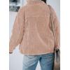 imageDokotoo Womens Corduroy Jackets Button Down Long Sleeve Casual Shacket Coats OutwearA Pink