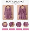 imageDokotoo Womens Dress Long Lantern Sleeve Square Neck Tie Backless Sexy Dress Ruffle Elastic Waist ALine Mini DressPurple
