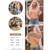 imageDokotoo Womens Fashion 2025 Color Block Long Sleeve Crewneck Knitted Casual Loose Pullover Shirts TopsAkhaki