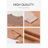imageDokotoo Womens Fashion 2025 Color Block Long Sleeve Crewneck Knitted Casual Loose Pullover Shirts TopsAkhaki